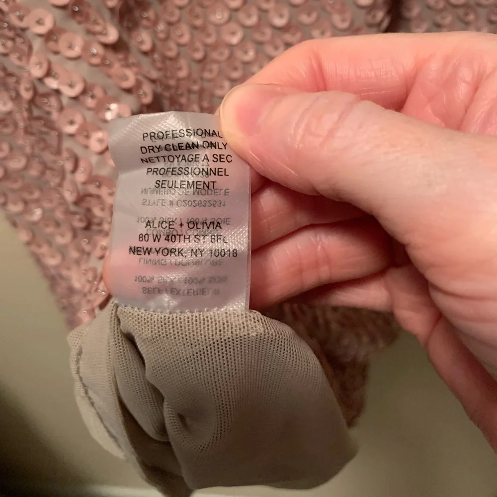 Alice & Olivia Dusty Rose Sequin Dress - Picture 12 of 13